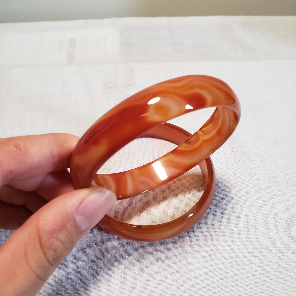 Brown Jade Bangle Bracelets